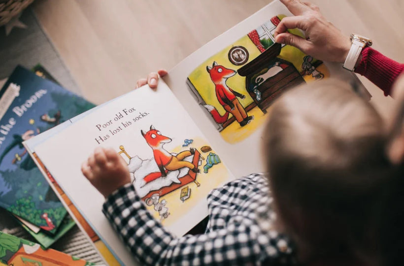 Child reading book