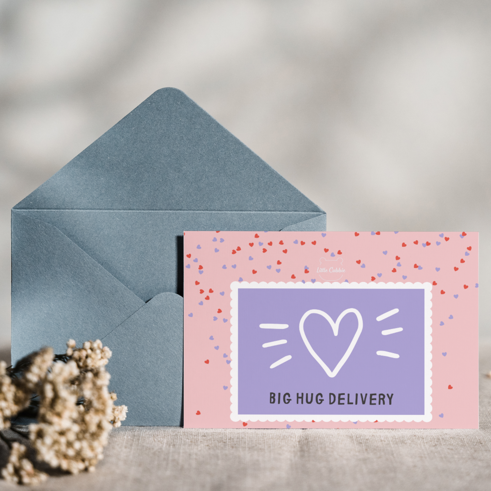 Grandma little cubbie big hug postcard