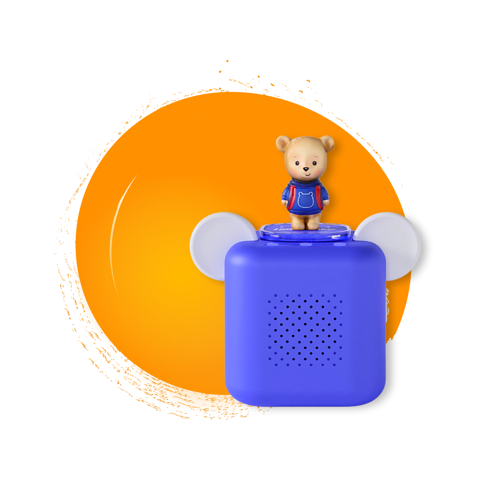 little cubbie speaker box with toy