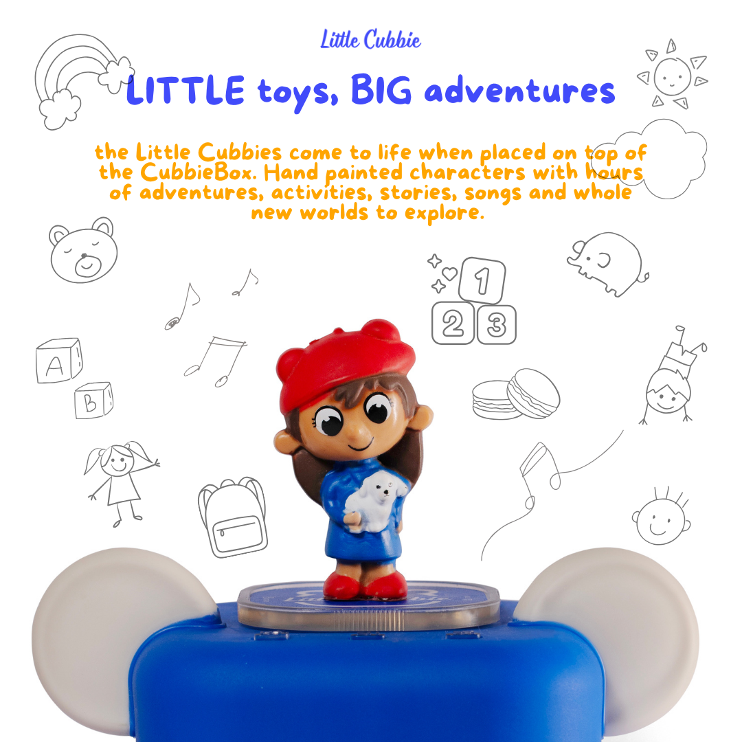 Zoe figuring on top of the little cubbie box